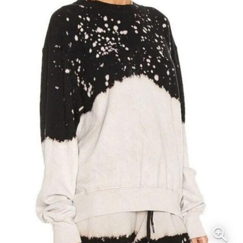 STRUT THIS Mason Oversized Sweatshirt in Midnight Splatter Small NWT - Picture 2 of 9